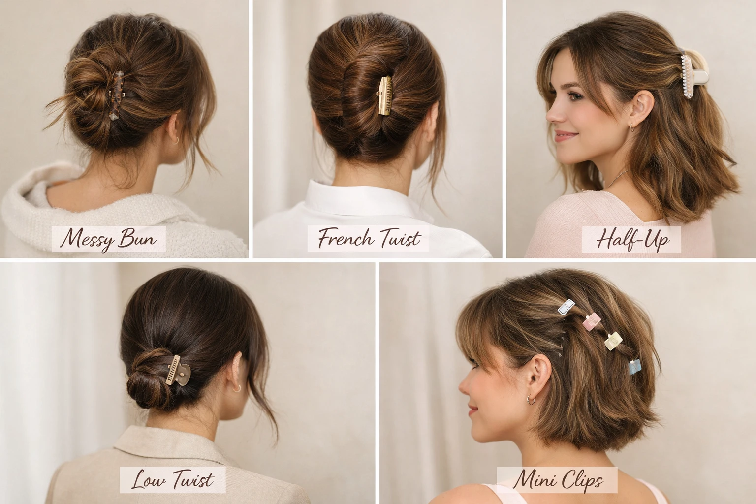 Cute Claw Clip Hairstyles