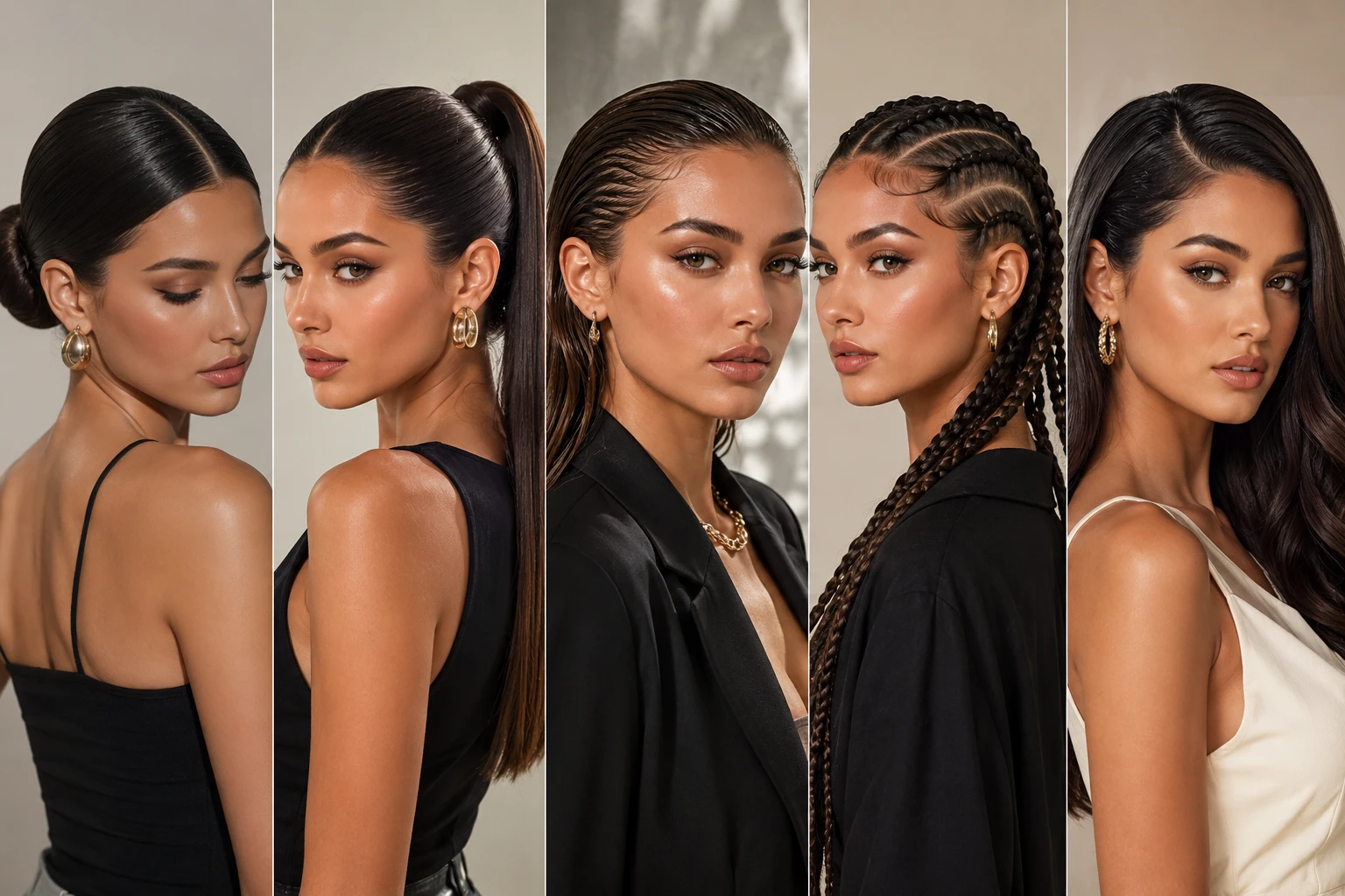 Slicked Front Hair Styles
