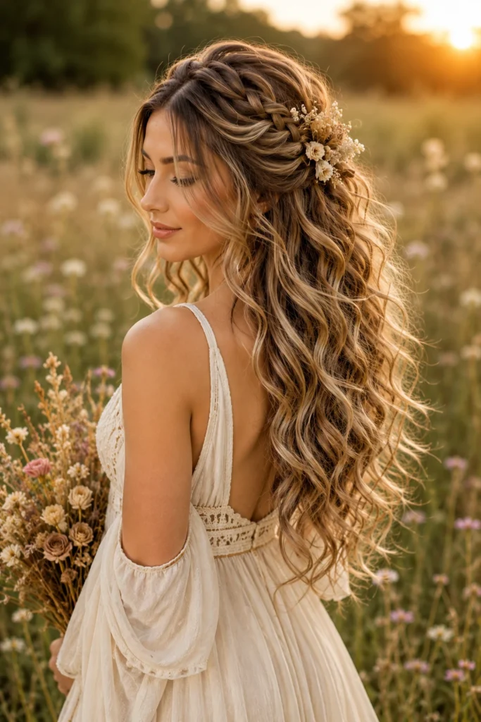 Half Up Half Down Curls