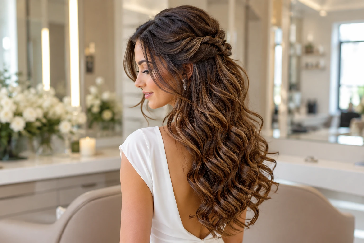 Half Up Half Down Curls