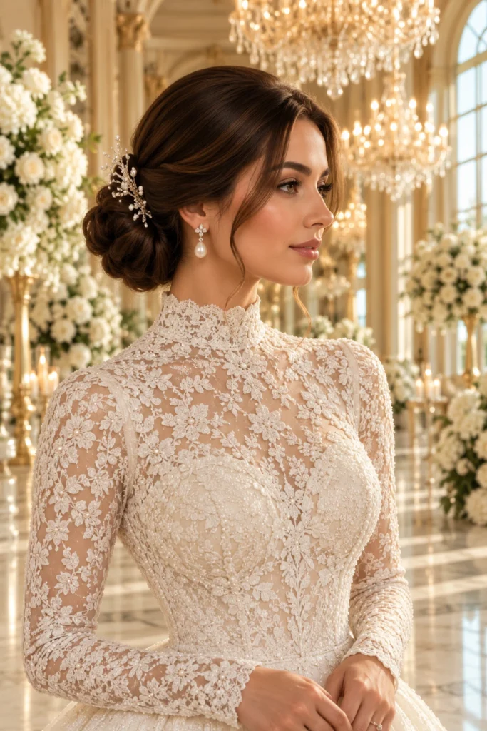 High Neck Dress Hairstyles
