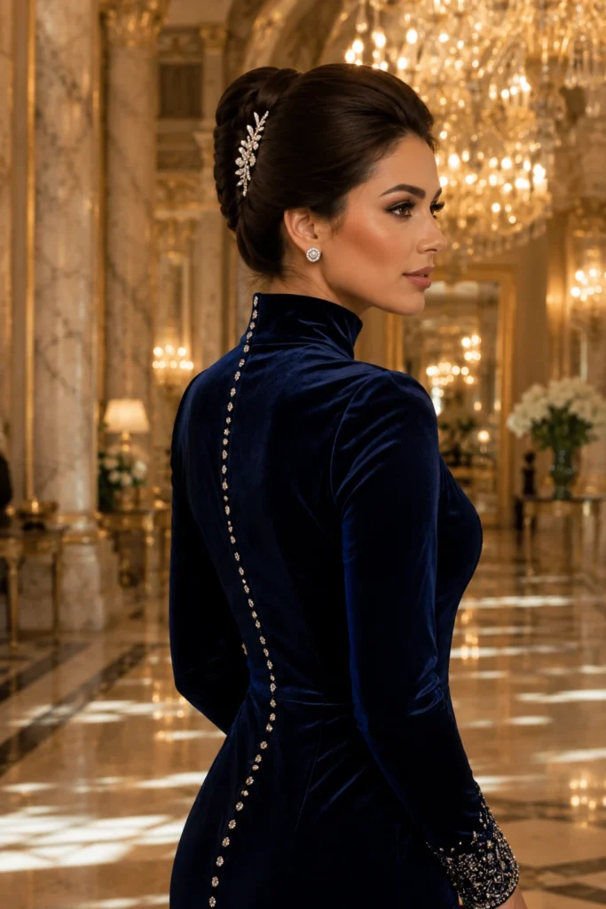 High Neck Dress Hairstyles