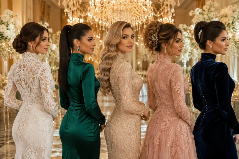 High Neck Dress Hairstyles