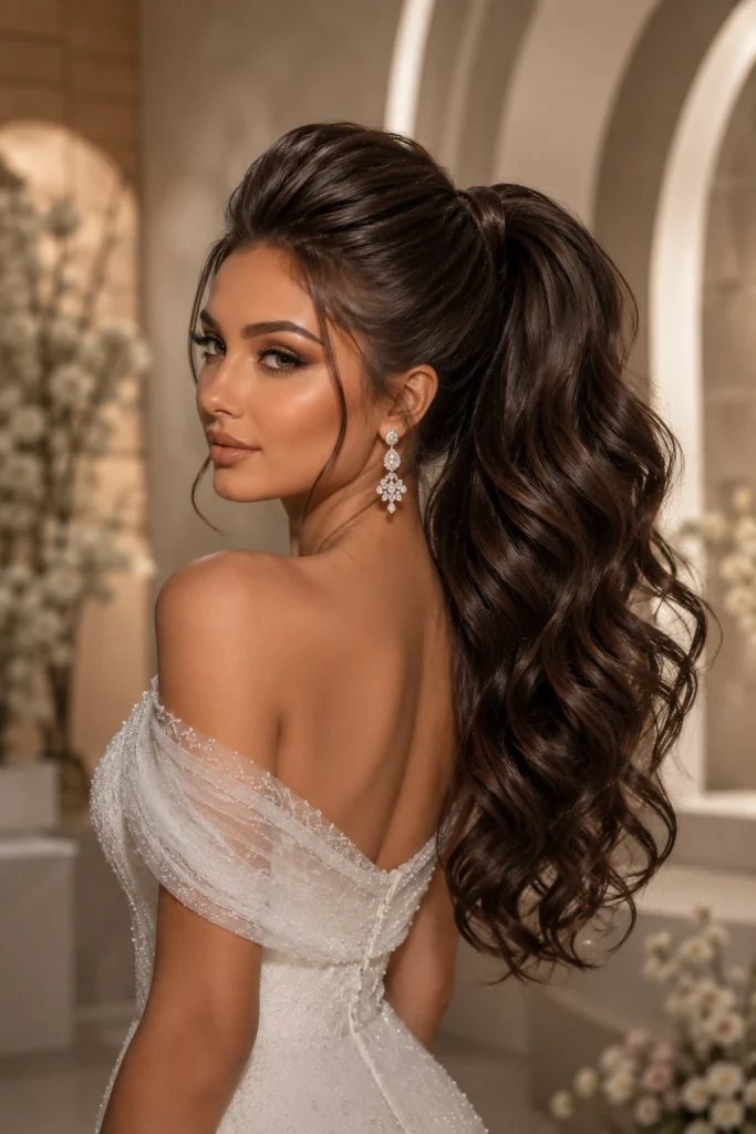 Ponytail Hairstyles for a Wedding