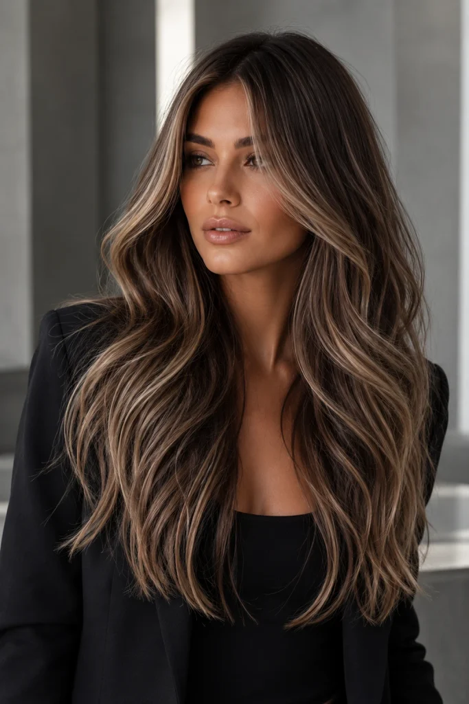 Brown Hair with Highlights