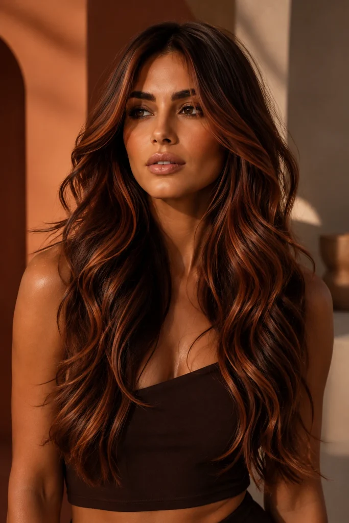 Brown Hair with Highlights