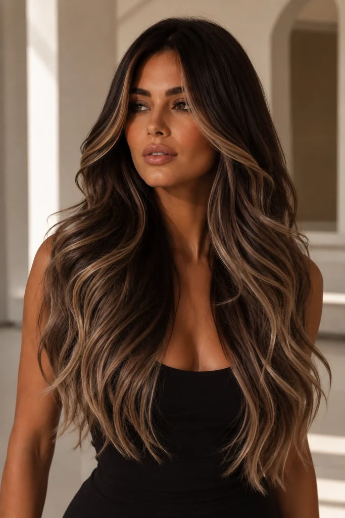 Brown Hair with Highlights